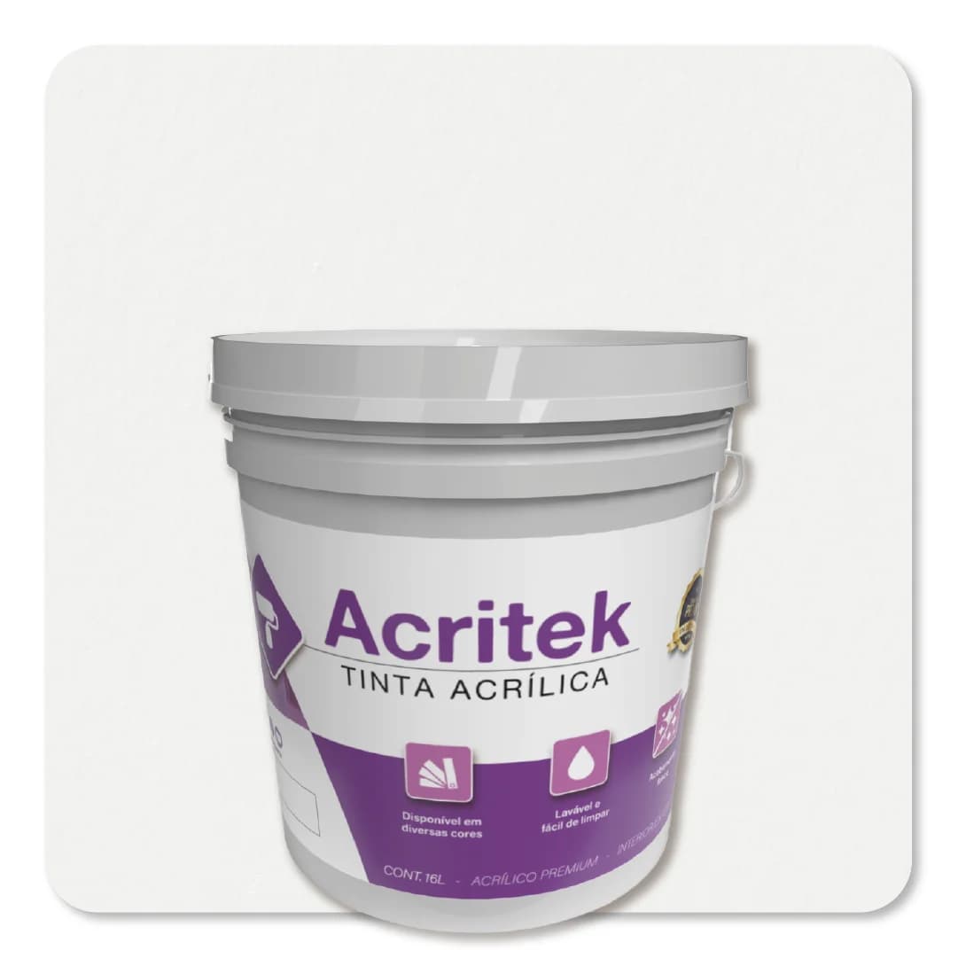 Acritek Balde 16L Branco Neve