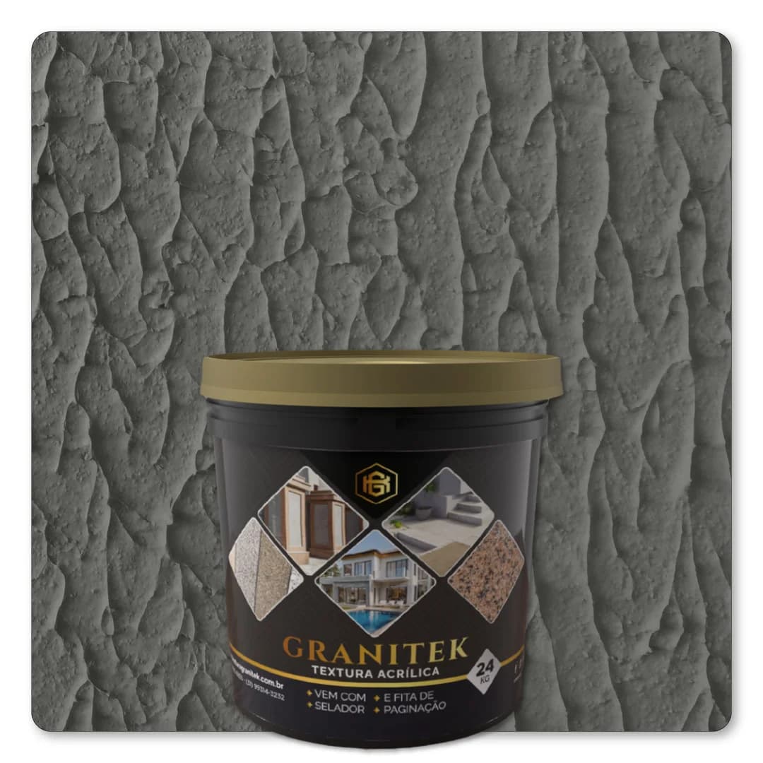 Granitek Abstratto Kit 24kg Cinza Asfalto