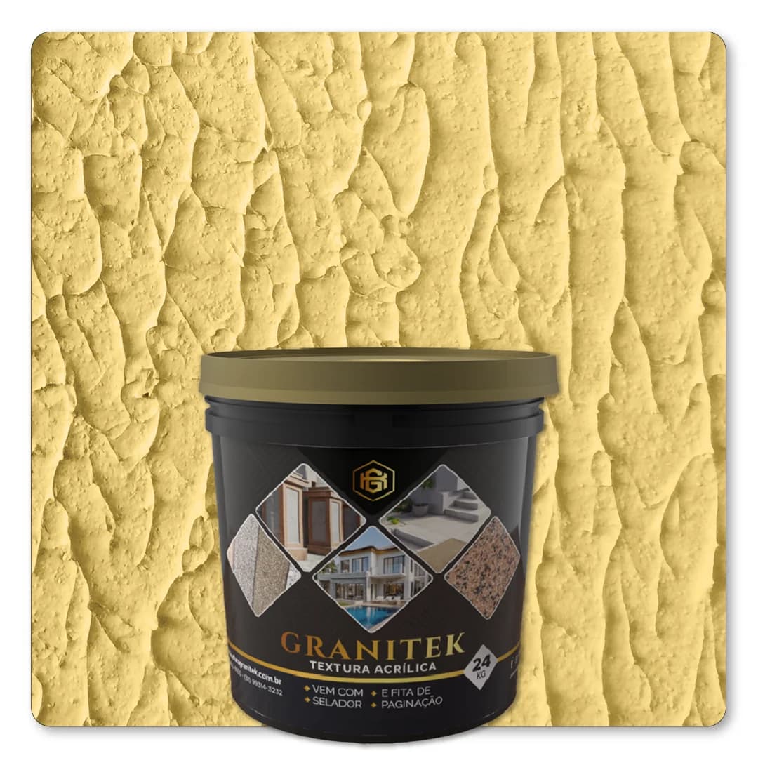 Granitek Abstratto Kit 24kg Amarelo Canario