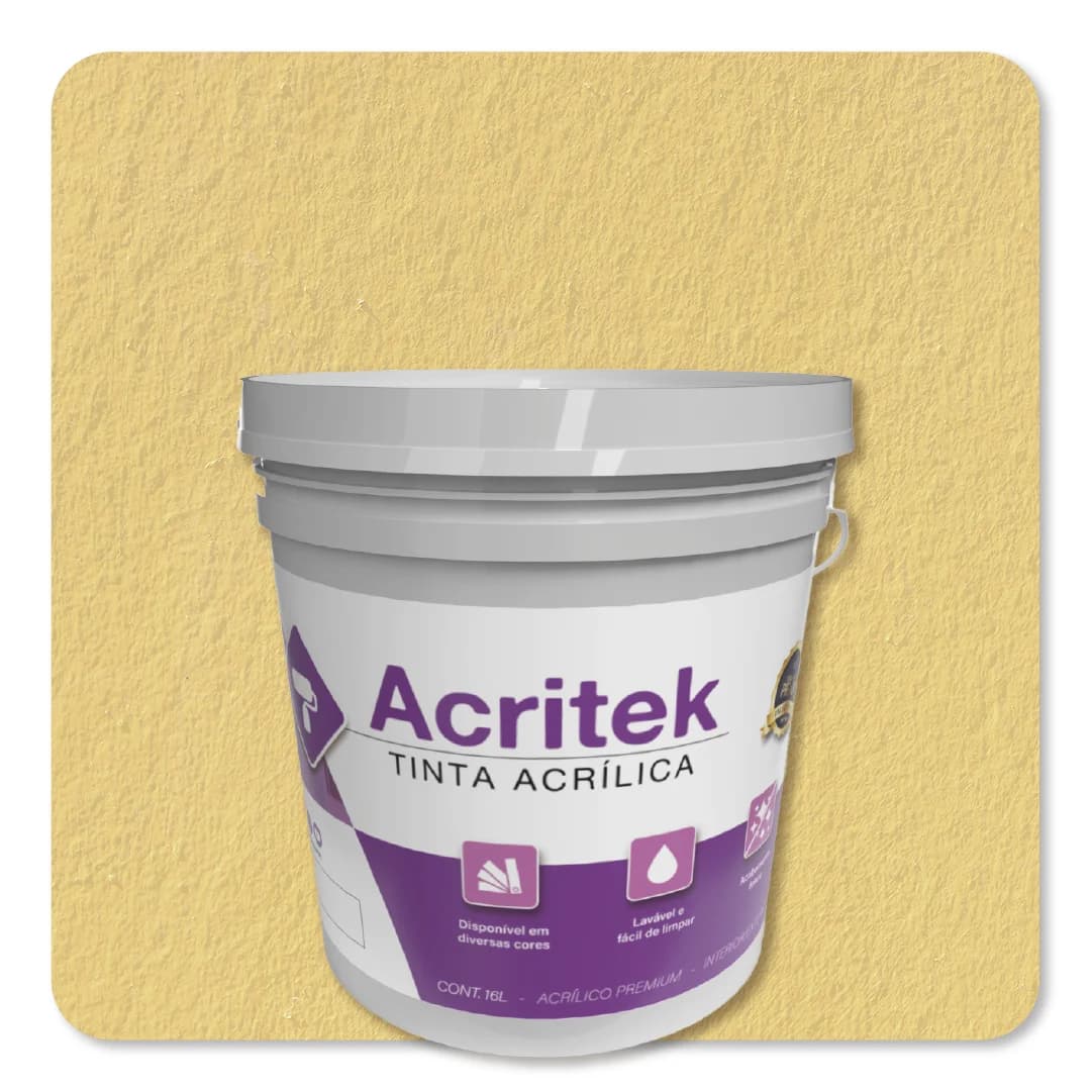 Acritek Balde 16L Amarelo Canario